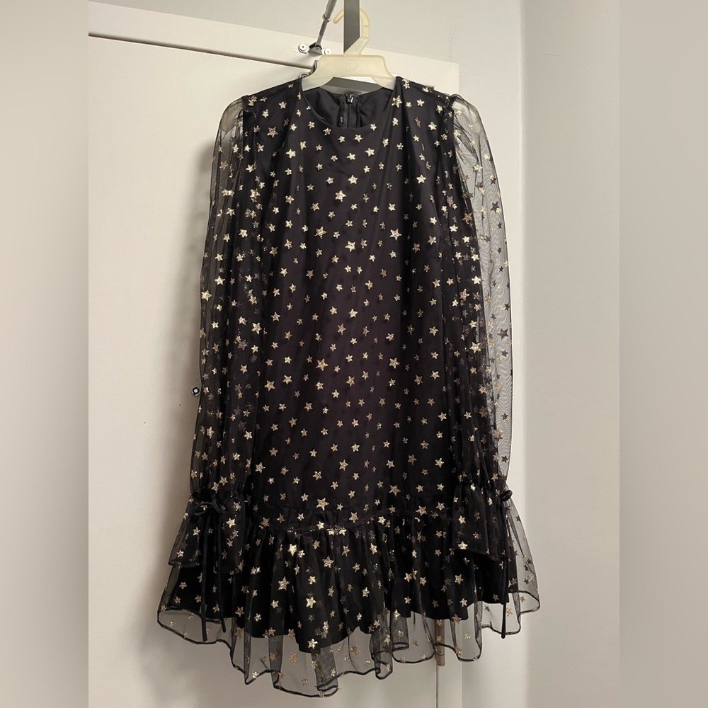Molby the Label Goldie Dress in Gold Star print